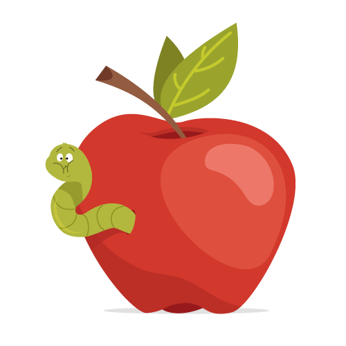 Ein Apfel - vom ABC Poster für A wie Apfel